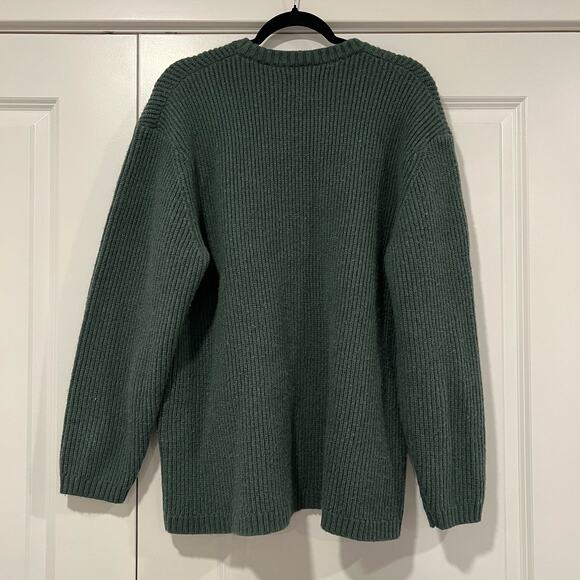 Levi's Men's Relaxed Fit Wool‎ Sweater Crewneck Longsleeve Dark Green Size XL - Picture 6 of 7